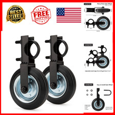 Gate Helper Wheel 6 Inch Supporting Metal Swing Gates Chain Link Fence 2 Pack