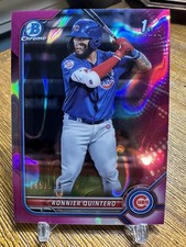 2022 Bowman Chrome Prospects Ronnier Quintero BCP124 Fuchsia Lava Refractor /199