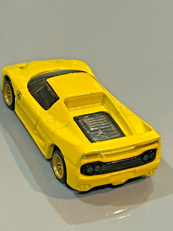 MATCHBOX 1995 FERRARI F50 YELLOW Real Riders rubber tires wheel swap - Image 3 of 4