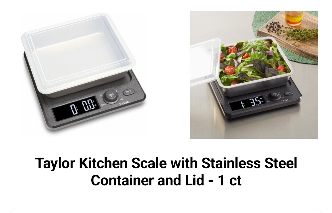 Taylor 22lb High Capacity Digital Kitchen Scale for Precise Weighing-image