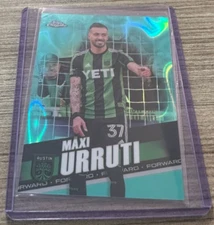 2022 Topps Chrome MLS #89 Maxi Urruti Aqua Lava Refractor /299 Austin FC