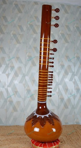Sitar Best Design Bag 7 Main Strings and 11 or 13 Sympathetic String With Bag - Picture 4 of 12