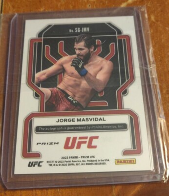 2022 PANINI PRIZM UFC JORGE MASVIDAL GREEN SIGNATURE AUTO SP SG