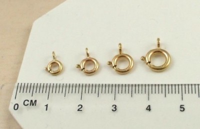 BESTER MASSIVER 9 KT 375 GELBGOLD 90 GRAD OFFEN HVY OFFEN 6 mm BOLZENRING VERSCHLUSS 2426
