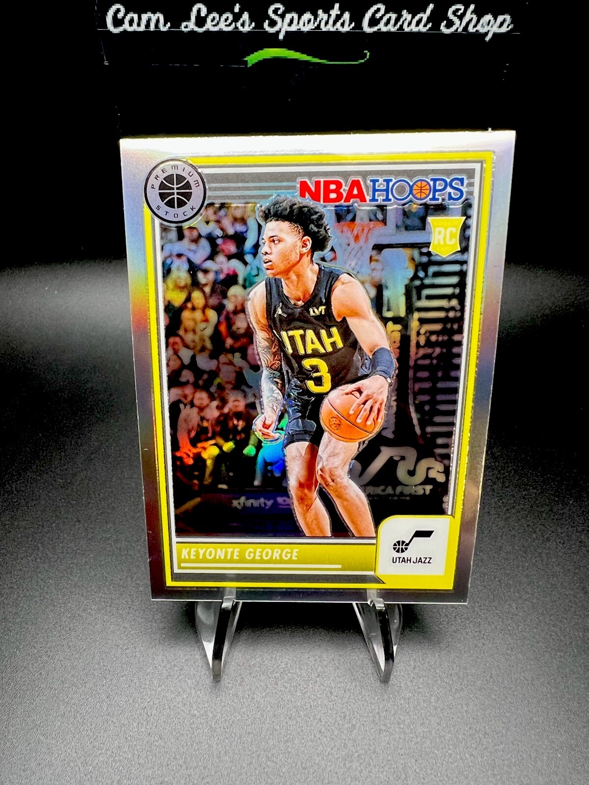 2023-24 Hoops Premium Stock - Keyonte George RC - Silver Prizm - Utah Jazz #98