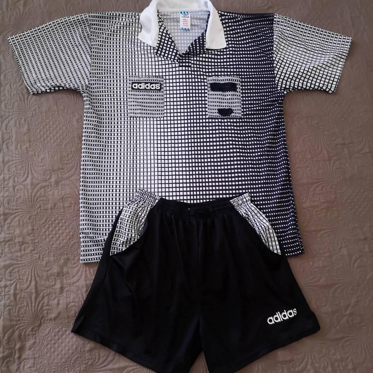 Leche lapso controlador rare vintage Adidas Referee soccer suit shorts t-shirt Size L football 1994  | eBay