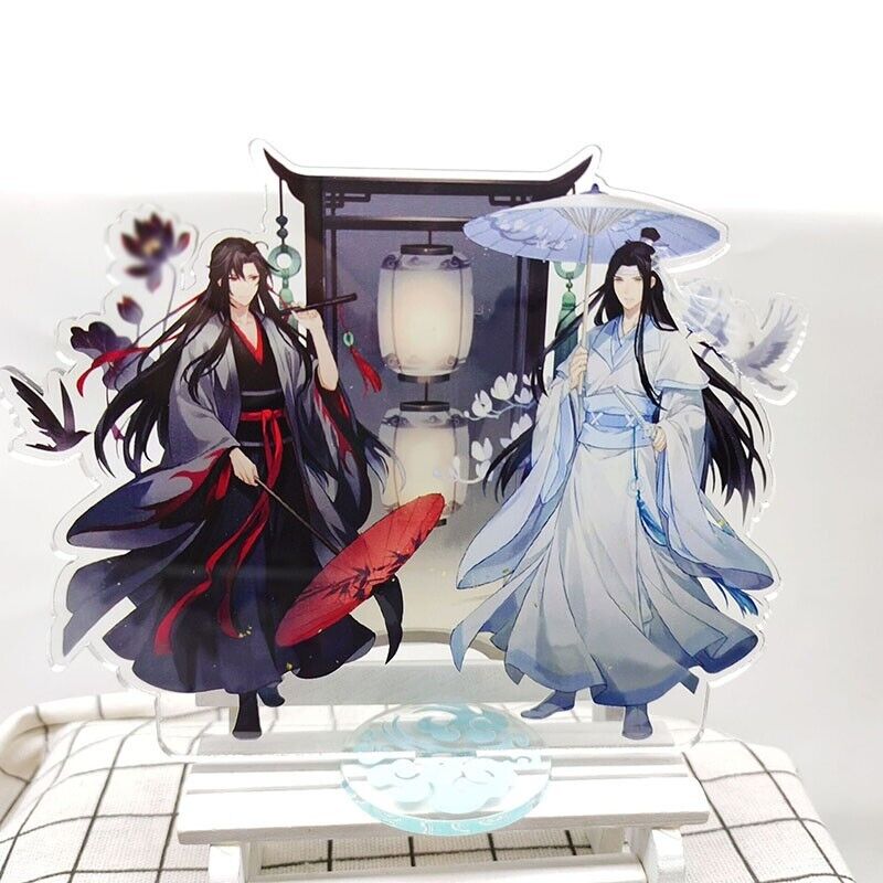 Suporte de acrílico para personagens untamed, placa de modelo mo dao zu shi  bl, série de anime wei wuxian lan wangji, decoração de mesa, brinquedos,  presente