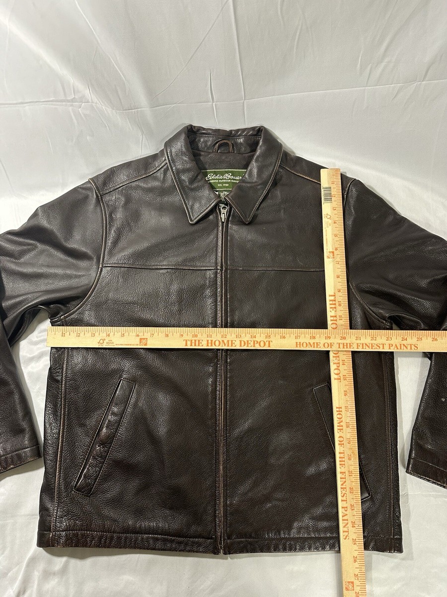 ジャケット・アウター EDDIE BAUER / vintage leather jacket Vintage Eddie Bauer Leather Jacket Mens Large Full Zip