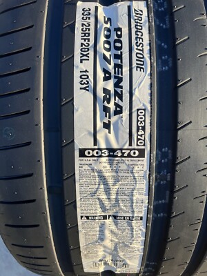 TWO NEW 335/25R20 Bridgestone Potenza S007A RFT Run Flat Corvette