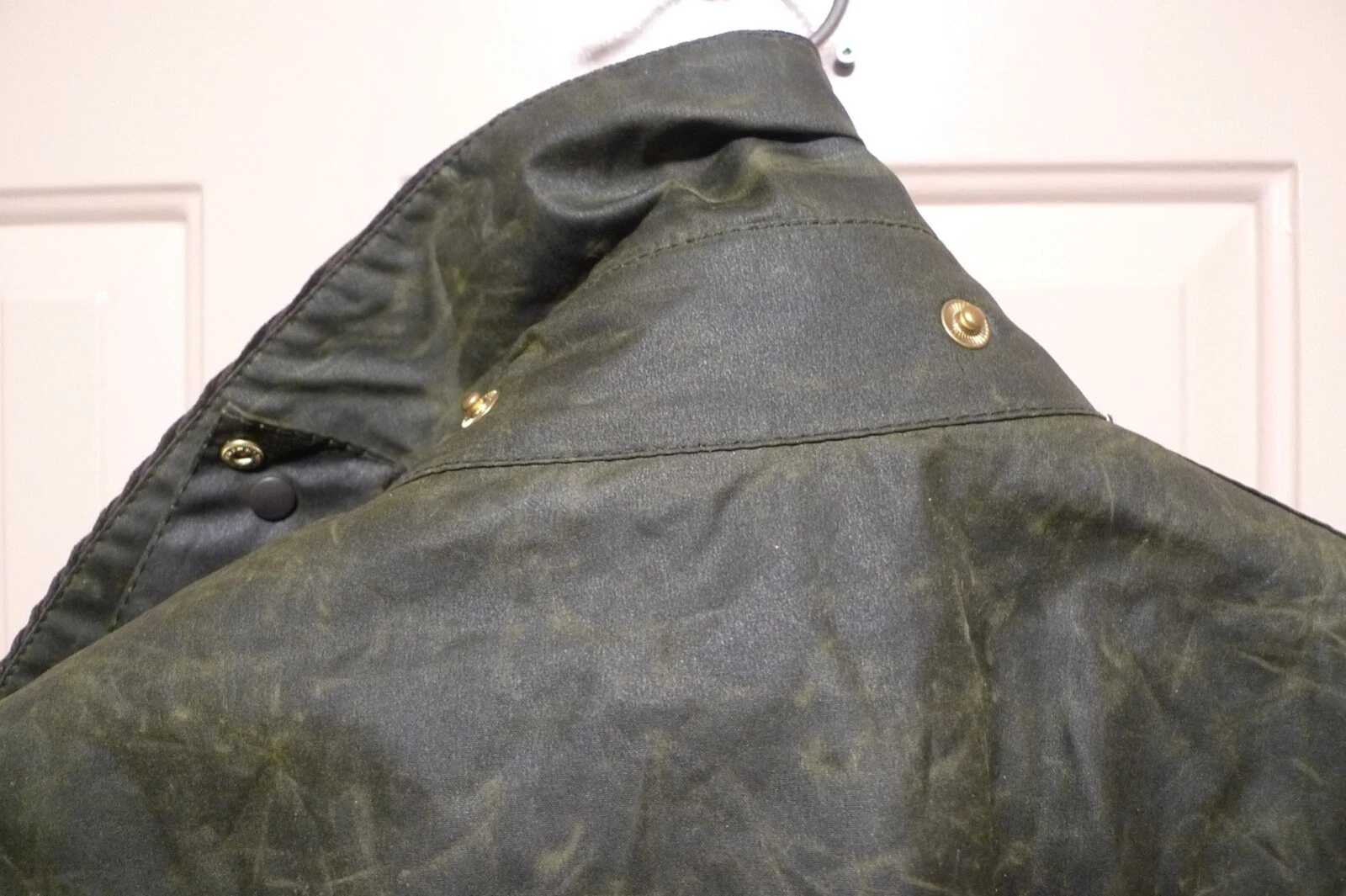 BARBOUR- A200 BORDER WAX COTTON JACKET - SAGE - MADE @ UK - EXCELLENT - 48 image 19