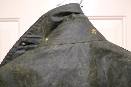 BARBOUR- A200 BORDER WAX COTTON JACKET - SAGE - MADE @ UK - EXCELLENT - 48 image 19