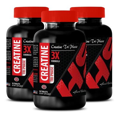 muscle enhancer for men - CREATINE TRI-PHASE - creatine powder unflavored - 3 B
