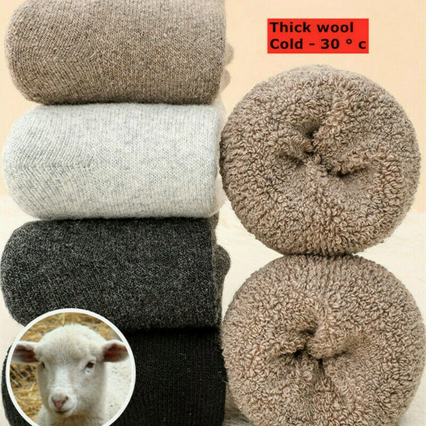 Lot 5Pairs Men Wool Cushioned Thick Boot Thermal Warm Crew Hiking Socks Winter
Opens in a new window
