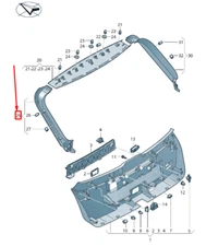 NEW Audi E-Tron Gen. Upper Left Rear Trim Panel Cover 4KE8676074PK
