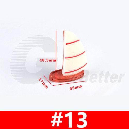 Miniature Model Plastic Sailboat Ship Ornament Railway Sea Scenery Art Craft DIY - Picture 19 of 19