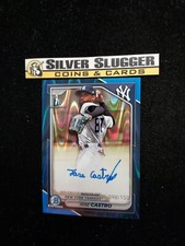 2024 Jose Castro 1st Bowman Chrome Auto Blue Raywave /150 #CPA-JCO NY Yankees
