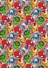 MARVEL COMIC Birthday Gift Wrap - Marvel Super Heroes Gift Wrap - Thor Spiderman