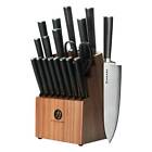 Ginsu Chikara Series Forged 19-piece 420j Stainless Steel Knife Set Bamboo