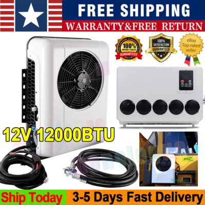12000 BTU Truck Cab Air Conditioner 12V Split AC Fits Semi Trucks Bus RV Caravan