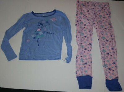 New OshKosh Girls 12 year 2 Piece PJs Ballerina Top & Snowflake Pants Set