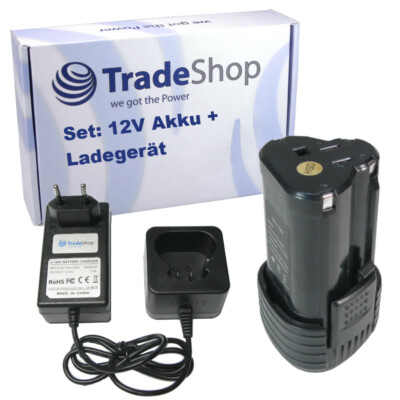 2in1 Set Li-Ion Akku 12V 2000mAh + Ladegerät für Rockwell RK2511 RK2511K2 RK2512