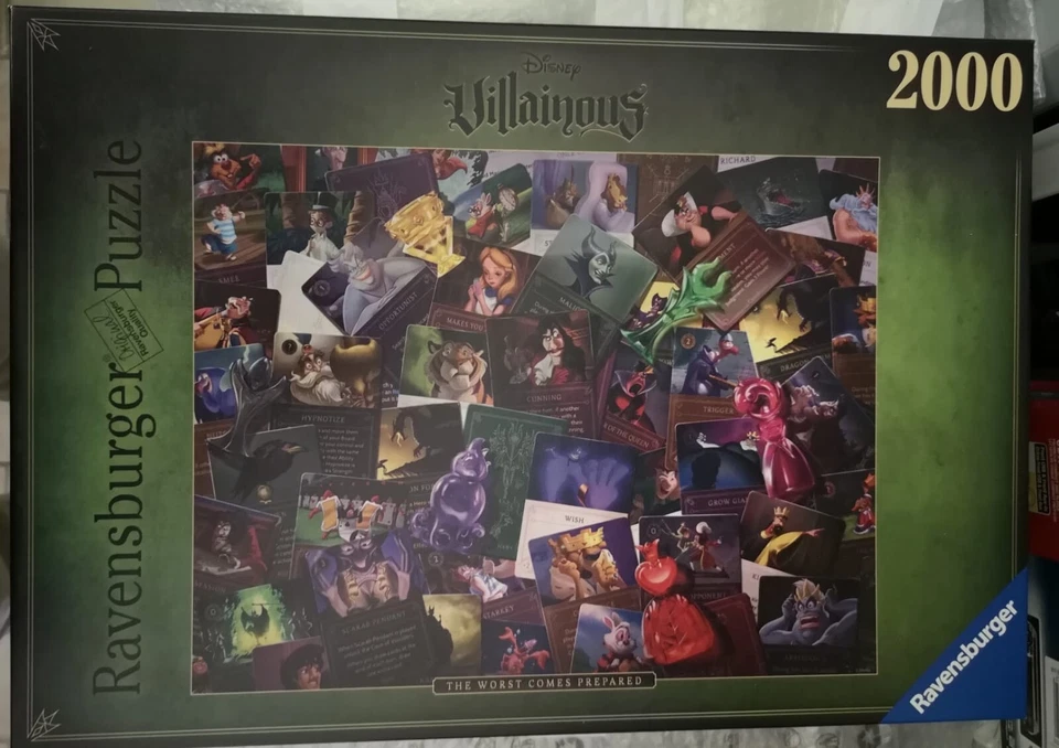 Lotto 11 puzzle Ravensburger da 1000-2000 pz: 9 Disney Villainous + 2 serie Art - Immagine 2 di 4