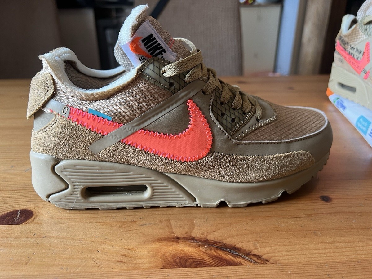 Sepatu Desert Ore Black Off-white X 'air Max 90 Size Uk6 Off-White