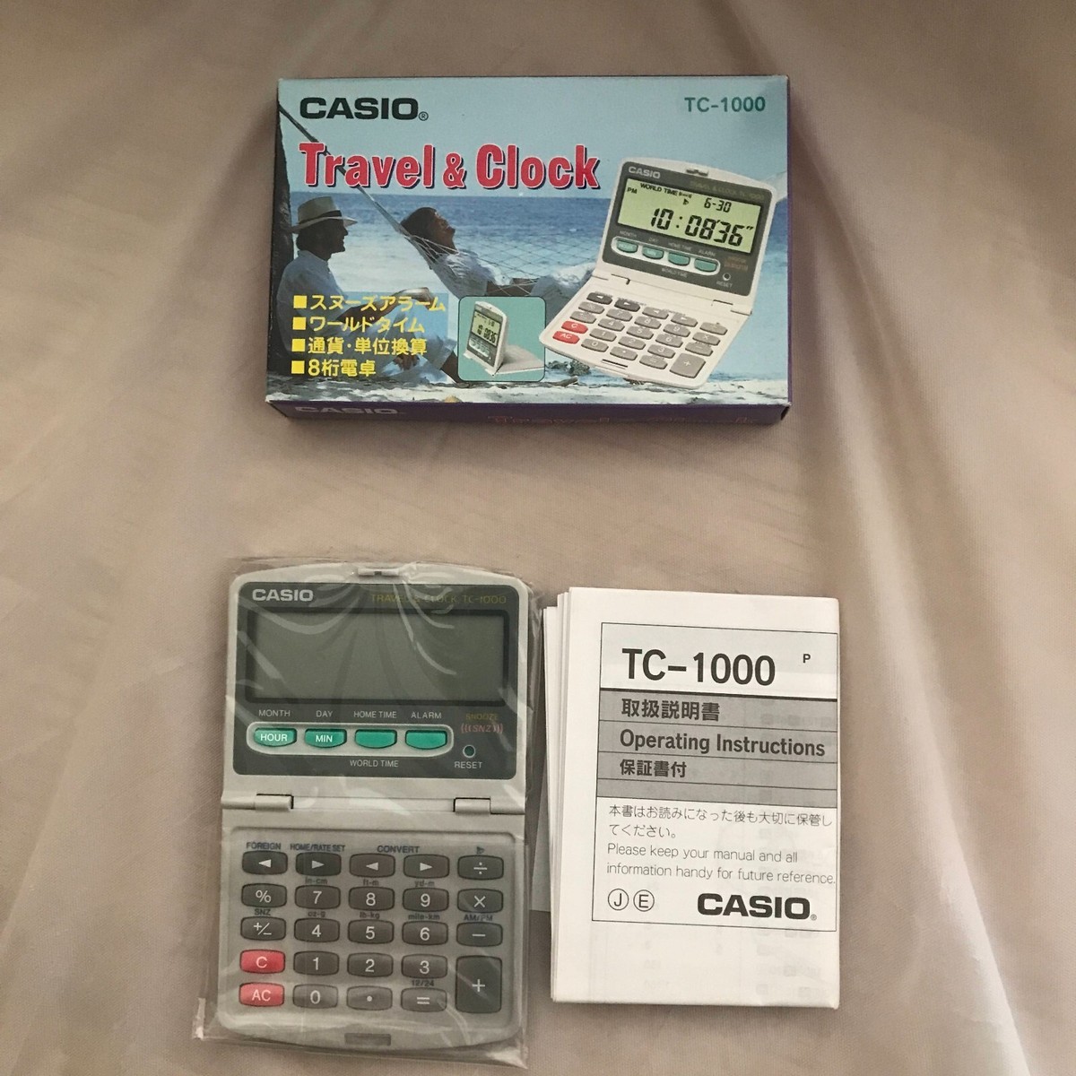 Rara casio TC-1000 Travel Clock Currency Converter World Time