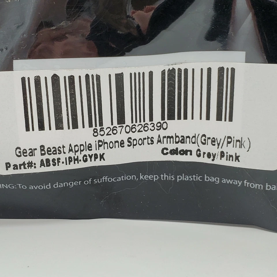 Gear Beast Grey Pink Iphone Sports Armband NIP NEW ABSF-1PH-GYPK - Image 4 of 4