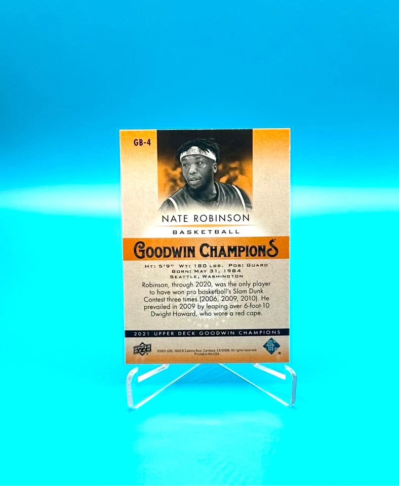 UD Goodwin Champions 2021🔥Nate Robinson🔥¡Refractor de todo el mundo! 🤯 #GB-4 Foto 3 de 4