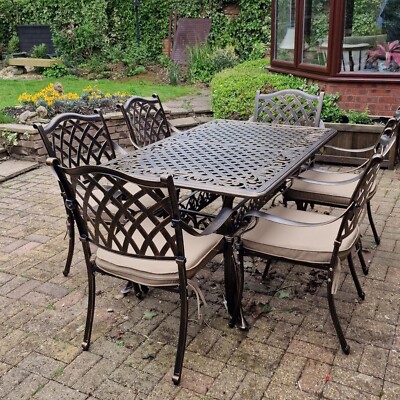 Vintage Garden Dining Set Outdoor Patio Breakfast Furniture Table