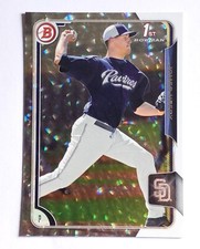2015 Bowman 1st James Needy Ice Parallel #bp60 Padres Rookie 