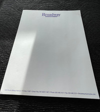 Broadway Automotive Stationery Sheet Letterhead Military Avenue Green Bay WI