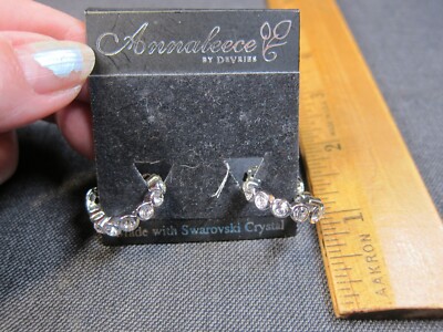 NEW Swarovski Crystal clip-on earrings Ageless Annaleece by DeVries