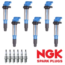 High Performance Ignition Coil & NGK Platinum Spark Plug for BMW 320i 745i UF515