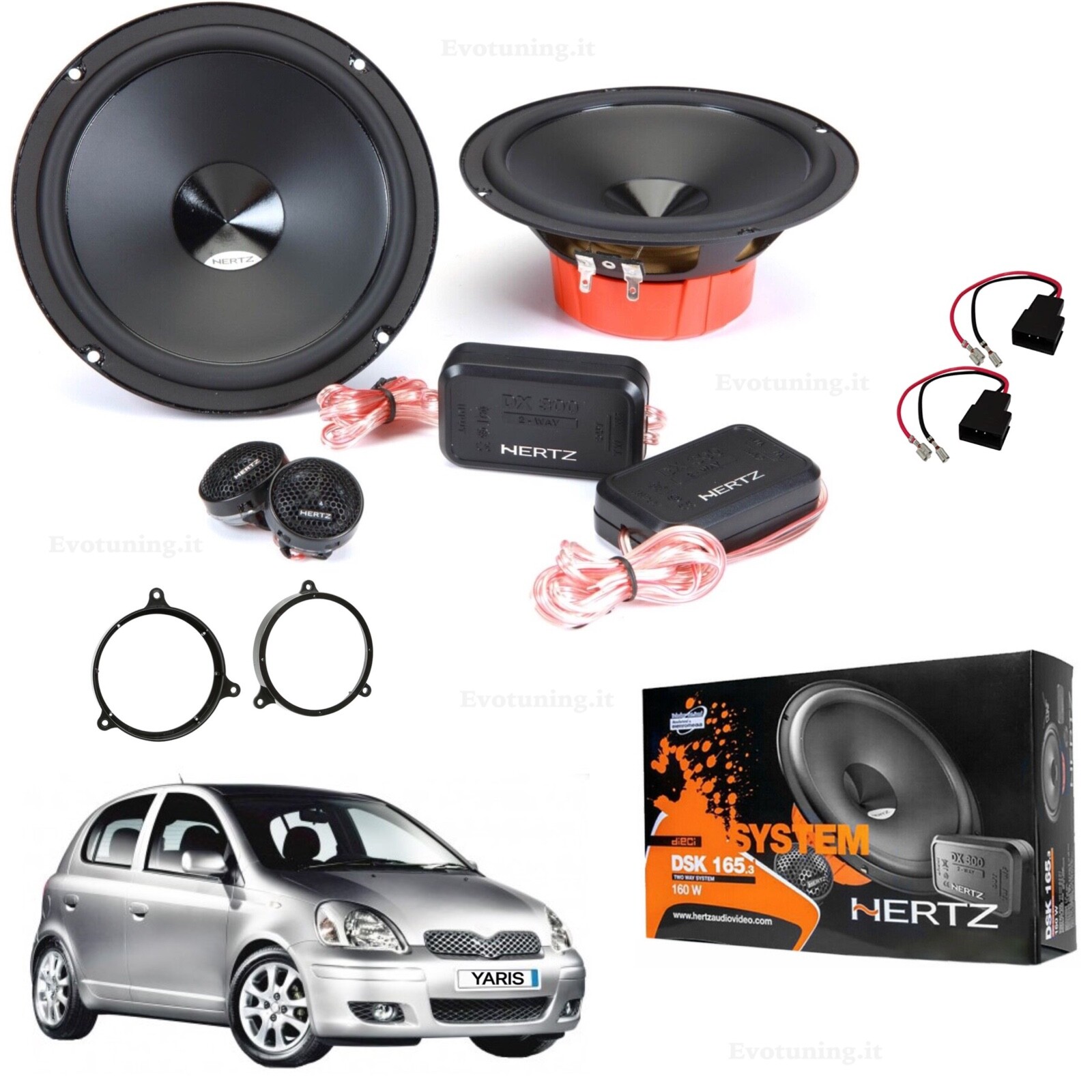 Altoparlanti Toyota Yaris 2002-2005: Kit Hertz DSK 165.3 160W