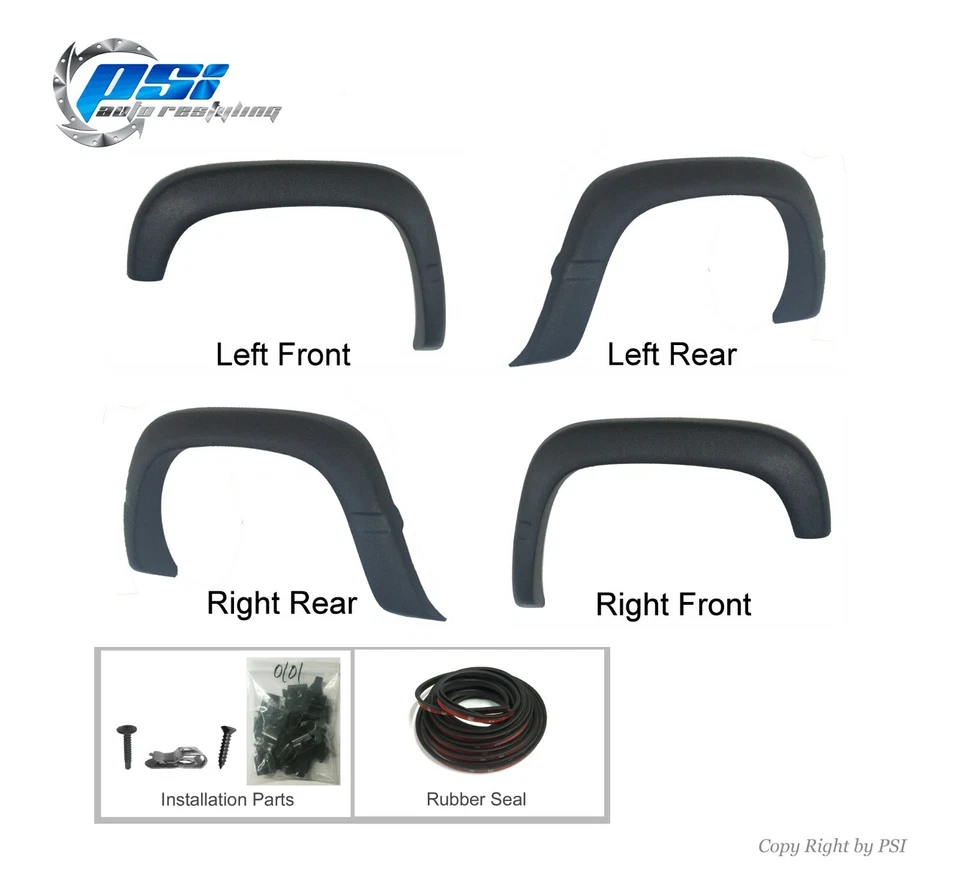 Extension Fender Flares Textured Finish Fits GMC Chevrolet C/K 1500 2500 3500 — 第 2/3 张图片