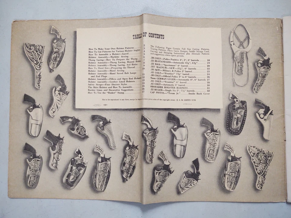 How to Make Holsters by Al Stohlman Stylecraft No 40 Leather Gun Holster Guide - Image 3 of 4