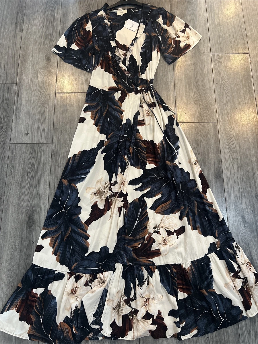 Next Womens Floral Maxi Wrap Dress Size 12 Tall BNWT | eBay