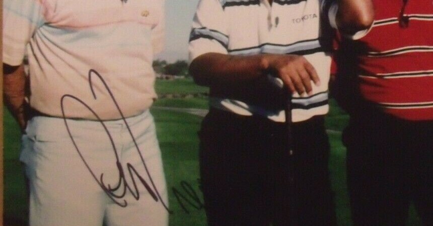 Lee Trevino Autographed Signed HAND COLOR 8X10 PHOTO JACK PALMER PSA/DNA 