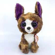 TY Beanie Boos Dexter Chihuahua Dog 2017 NEW 6in Metallic Fabric Sparkle Eyes