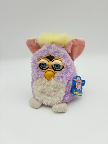 Vintage Furby Springtime Purple Yellow Display Interactive Tiger Toy NOT WORKING