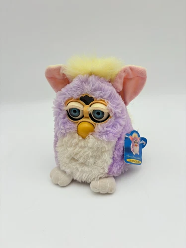 Vintage Furby Springtime Purple Yellow Display Interactive Tiger Toy NOT WORKING