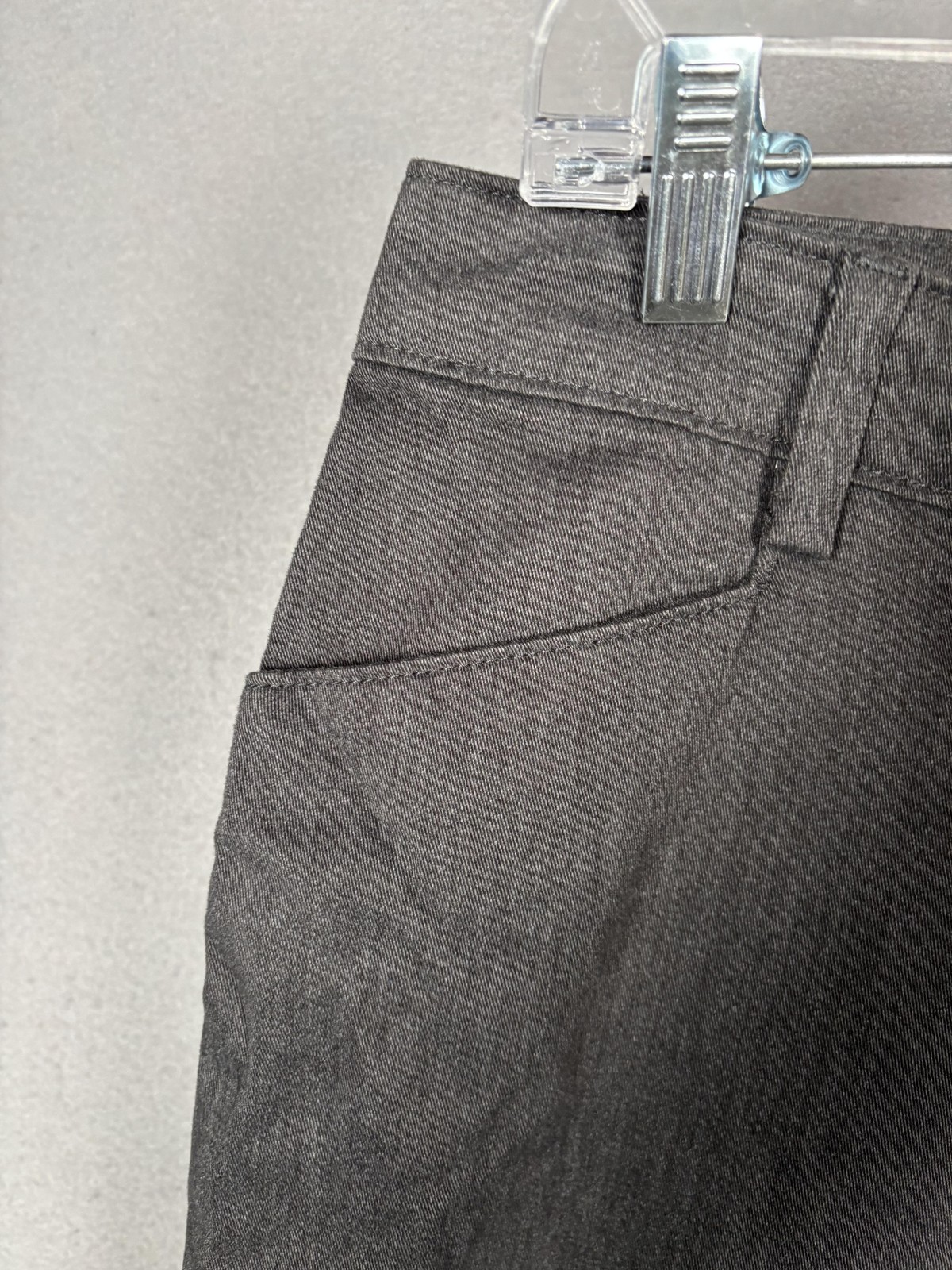 Lee Plain Front Pants Womens 12 Medium Gray Relaxed Straight Leg Stretch Denim thumbnail 10