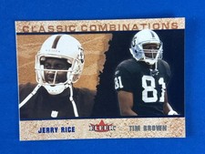 2002 Fleer Classic Combinations #8 CC Jerry Rice / Tim Brown Raiders #/2000