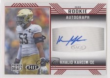2020 Sage Hit Rookie Auto Red Khalid Kareem #A79 Auto a8r