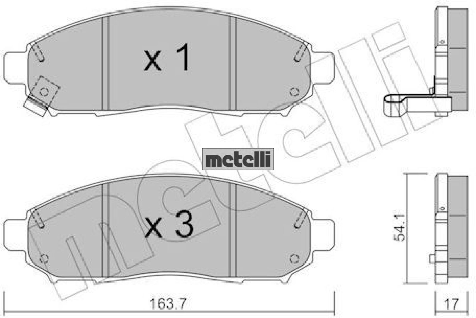 metelli 22-0743-0 Bremsbelagsatz für Scheibenbremse Bremsbelagsatz für Nissan