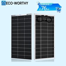 ECO-WORTHY Bifacial 12V 200W 195W Mono Solar Panel for Home Motorhome Camper Van
