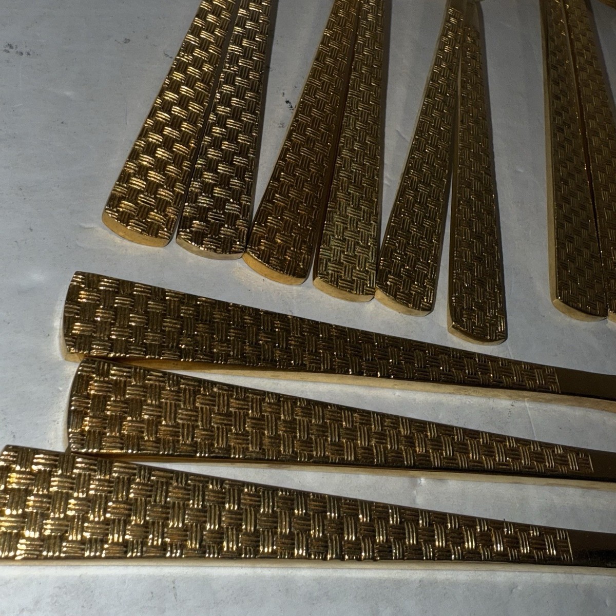 Stanley Roberts Inc. Gold Flatware Stainless Japan Golden Basket