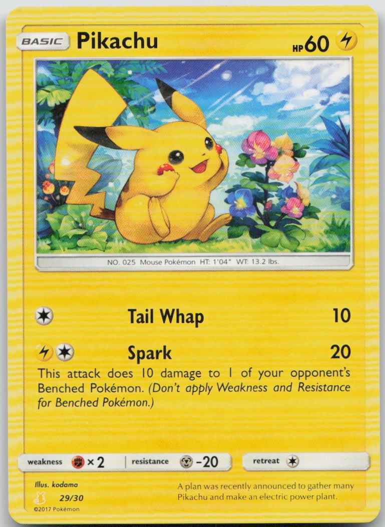Pikachu (#29) 29/30 SM Trainer Kit: Lycanroc & Alolan Raichu Common Pokemon MP